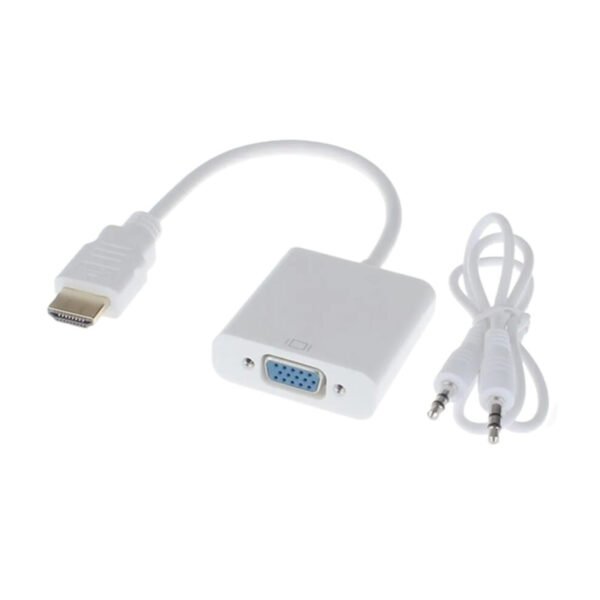 Adaptador Conversor Hdmi A Vga Con Audio Activo