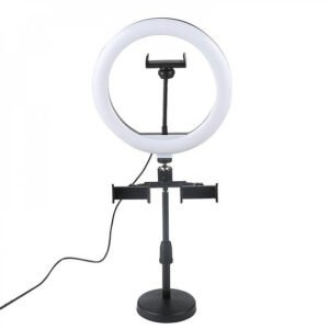 Aro Anillo Luz Led 26cm De Escritorio + Trípode 25cm