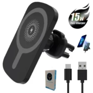 Soporte De Auto Para Ventilación Con Carga Inalámbrica QI Para Magsafing 15W
