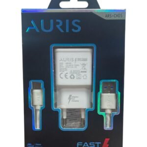 Cargador De Pared FAST CHARGE 3.0 USB + Cable Tipo-C / AURIS 18W