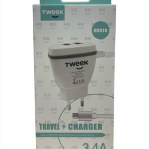 Cargador De Pared TWEEK Doble USB 3.4A Micro Usb