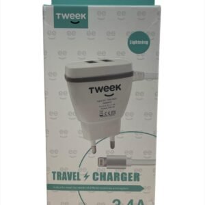 Cargador De Pared TWEEK Doble USB 3.4A Lightning iPhone