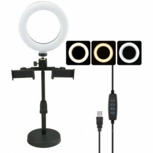 Aro Anillo Luz Led 16cm De Escritorio con tripode