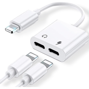 Adaptador Para iPhone Lightning 2 En 1 Audio Y Carga