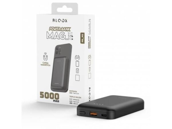 Power Bank BLOOX  5.000mAh Carga Magnética